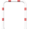 Anti-nudge hoop |  76 x 2,6 mm | without cross bar | to be fixed by plugs | total width: 1000 mm | total height: 1150 mm | hot-dip galvanized and white coatedwith red reflecting stripes